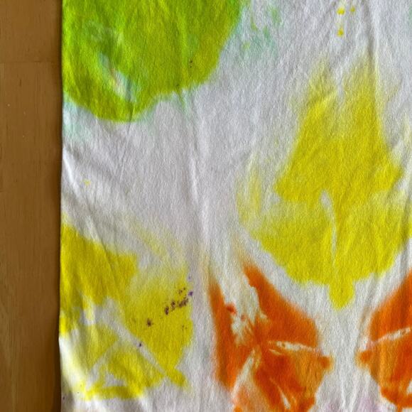 Tie Dye T-shirt -  Mandala Ice Dye - Pink Orange Unique - Men's Women's Medium - Picture 9 of 11